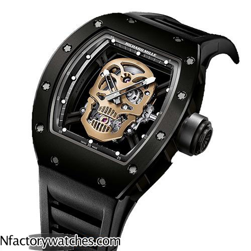 3A理查德·米勒Richard Mille RM52-01 PVD 鑲鑽 316L不鏽鋼 PVD處理 18k玫瑰金錶圈