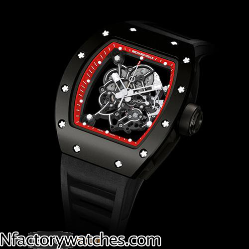 3A理查德·米勒Richard Mille RM 055 黑紅款 日本MIYOTA 6T51自動上鏈機芯 藍寶石水晶玻璃