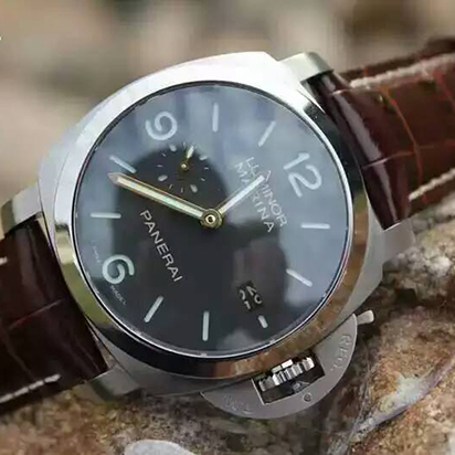 3A沛納海Pam351，基于上海eta7750-2自動機械機芯修改的 P9000機芯 钛金屬錶殼 藍寶石鏡面 無色防反光光學鍍膜