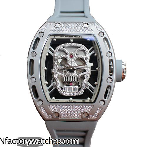 3A理查德·米勒Richard Mille RM 052 限量版 日本 MIYOTA 6t6T51 21J 自動機芯 藍寶石水晶玻璃 骷髅錶盤