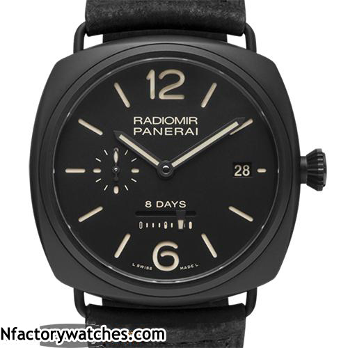 3A沛納海 Panerai RADIOMIR 8 DAYS CERAMICA PAM00384 Pam384 海鷗23J手動 裝飾沛納海P.2002機芯