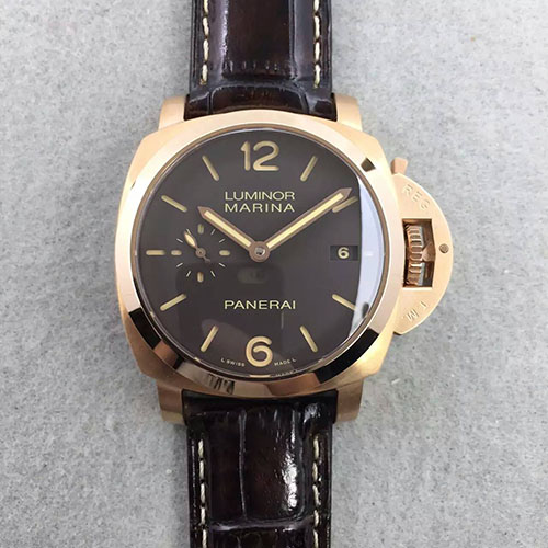 3A沛納海 Panerai Luminor Marina小手系列pam393 搭載天津和上海P.9000自動機芯 意大利進口真牛皮皮帶