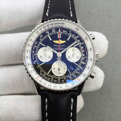 3A百年靈 Breitling 航空計時系列白殼黑面 搭載7750機芯 藍寶石玻璃 316精鋼 JF出品