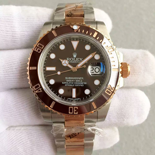 3A勞力士 Rolex V6版SUB水鬼 咖陶咖面 包18K玫瑰金 搭載2836機芯