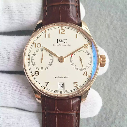3A萬國 IWC 葡萄牙系列七日鏈V3版升級版 搭載自動機械機芯 藍寶石鏡面 牛皮錶帶 ZF出品