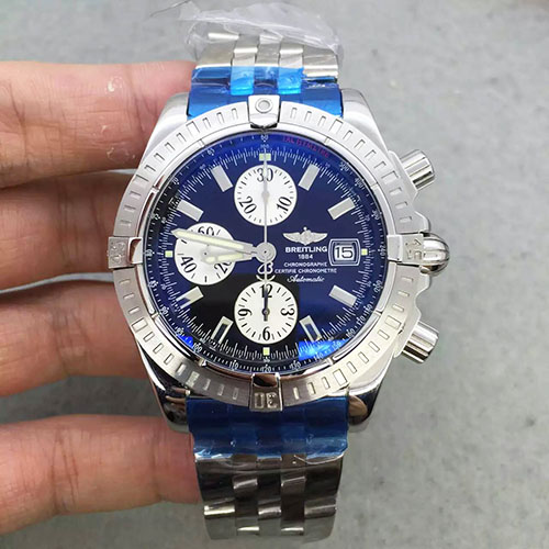 3A百年靈 Breitling 五珠全鋼航空計時腕錶  搭載7750機芯 藍寶石玻璃 直徑44mm