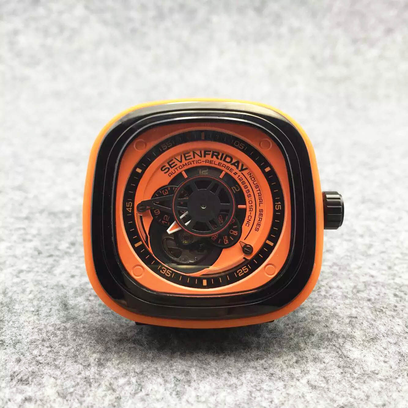 3ASevenFriday 渦輪全自動方形自動機械 不鏽鋼錶殼