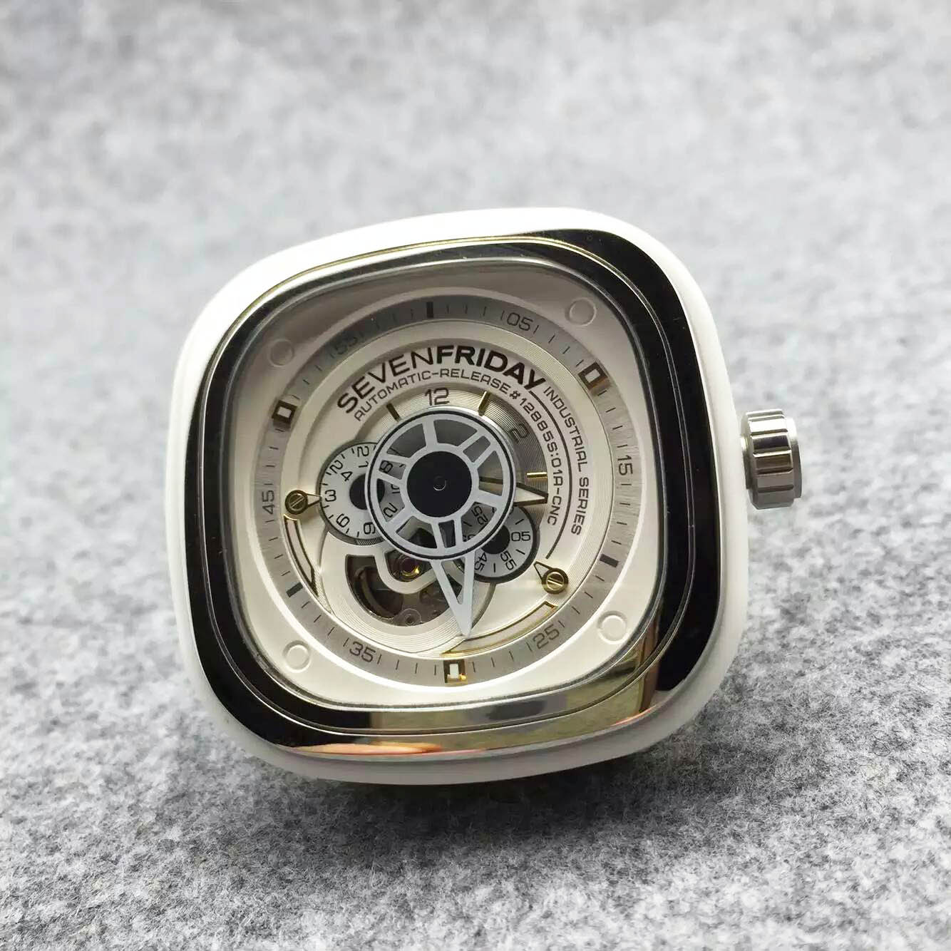 3ASevenFriday 渦輪全自動方形自動機械 47.5m/47mm*14.5mm