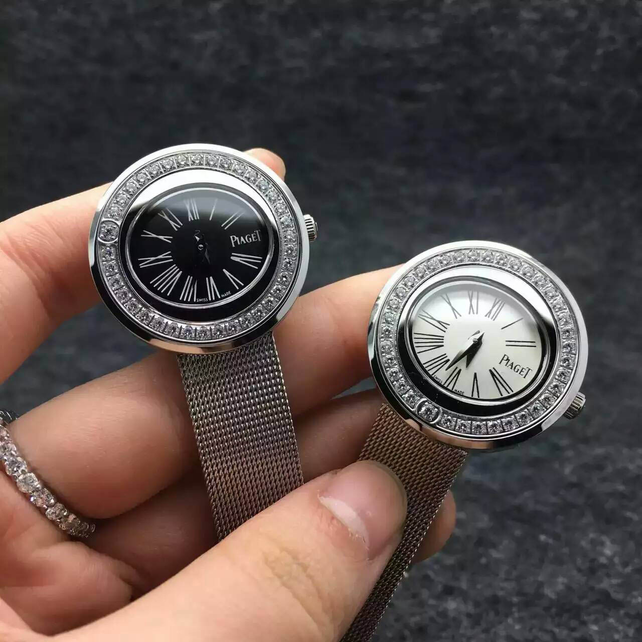 3A伯爵 - PIAGET 女士腕錶 內側鑲嵌48顆進口水晶鑽