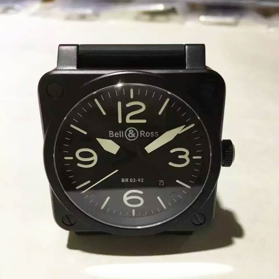 3A柏萊士 Bell & Ross BR 03-92系列BR 03-92 CARBON 橙色指針30周年限量版腕錶