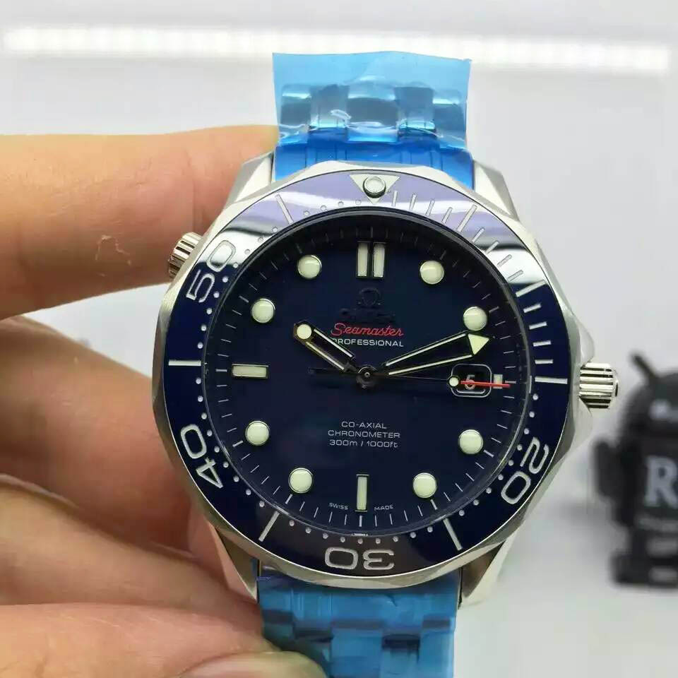 3A歐米茄 OMEGA 藍陶三針超強夜光腕錶