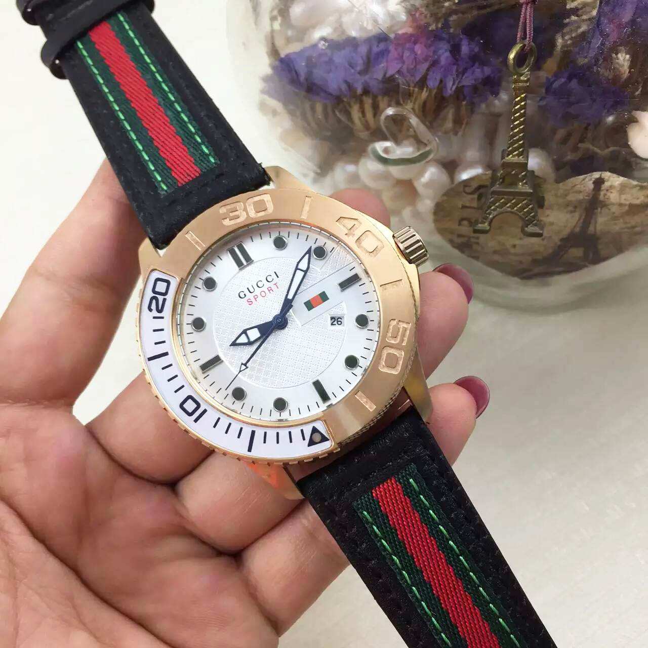 3A古馳 Gucci 男仕最新爆款搭載進口石英機芯 約46mm