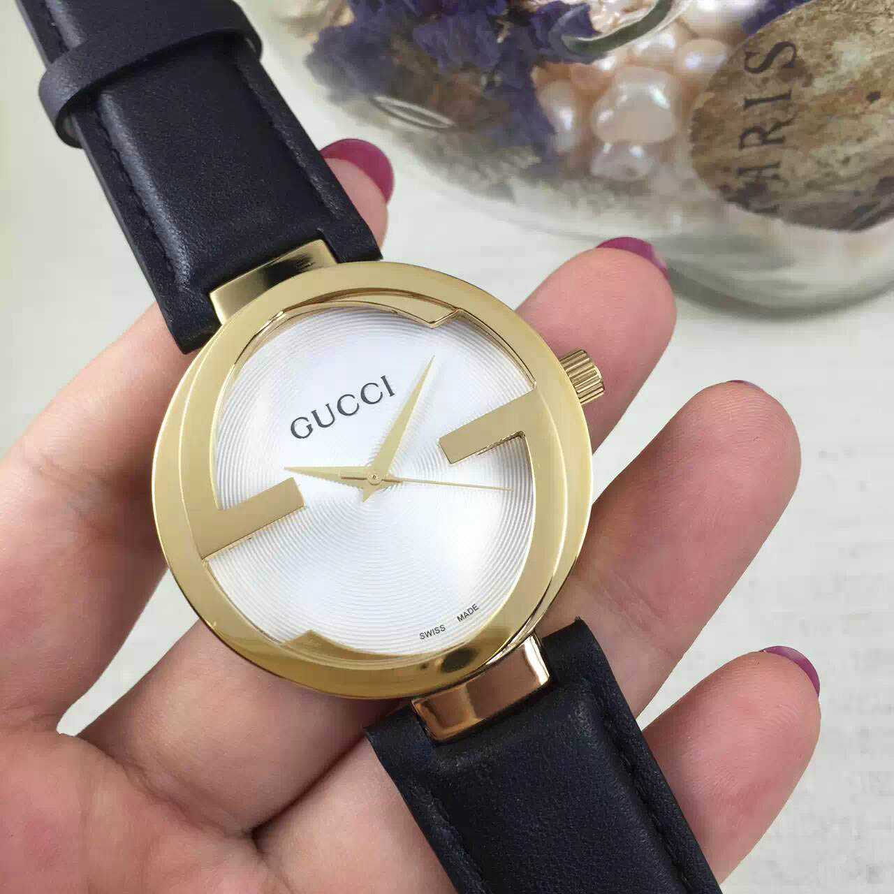 3A古馳 Gucci 專利殼形設計雙G系列 瑞士石英機芯
