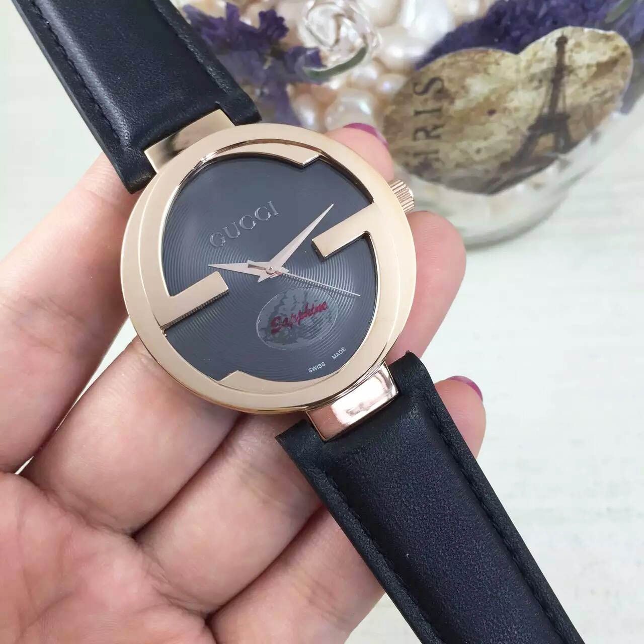 3A古馳 Gucci 專利殼形設計雙G系列 2個G形 形成的錶殼