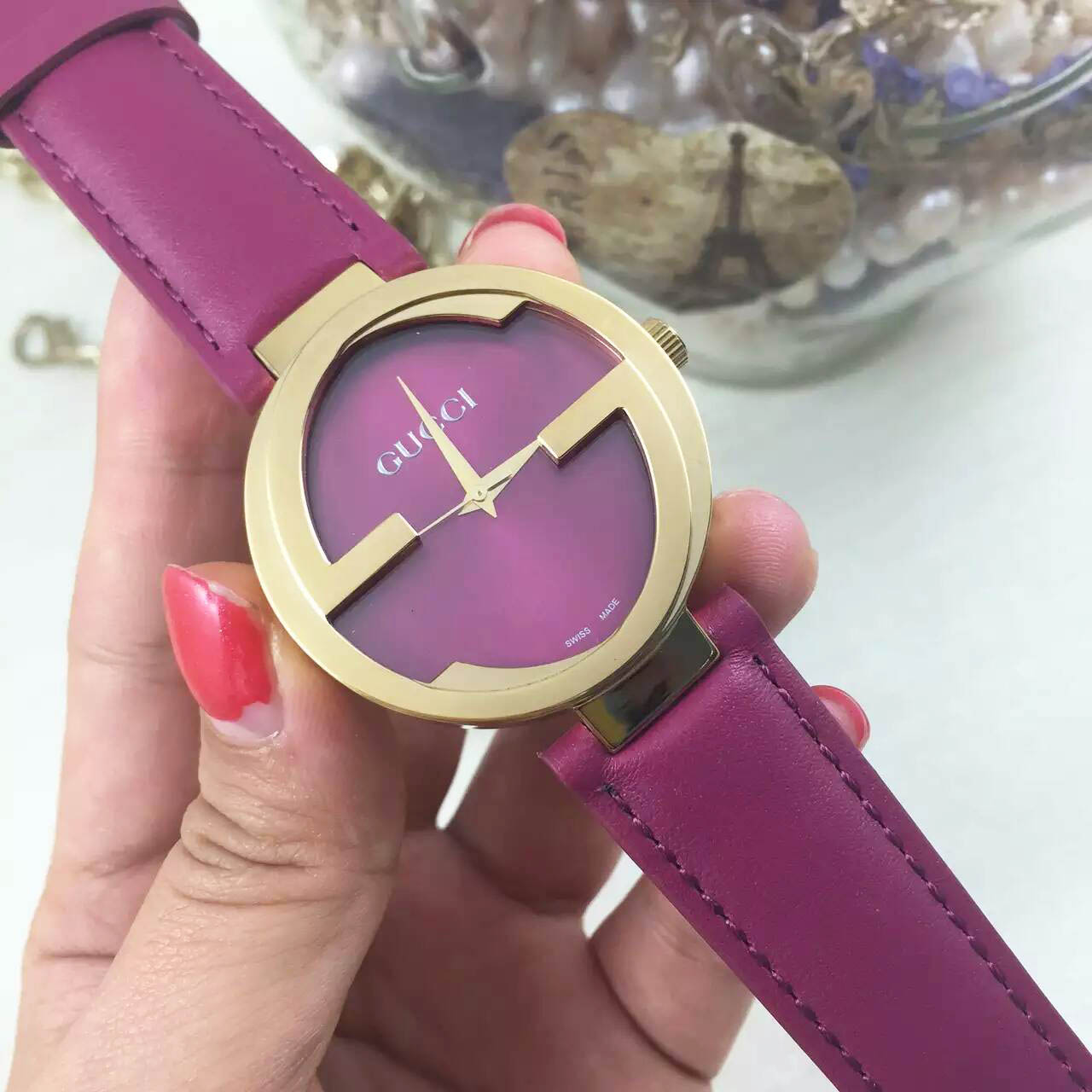 3A古馳 Gucci 專利殼形設計雙G系列 原裝針扣 大號38MM 小號29mm