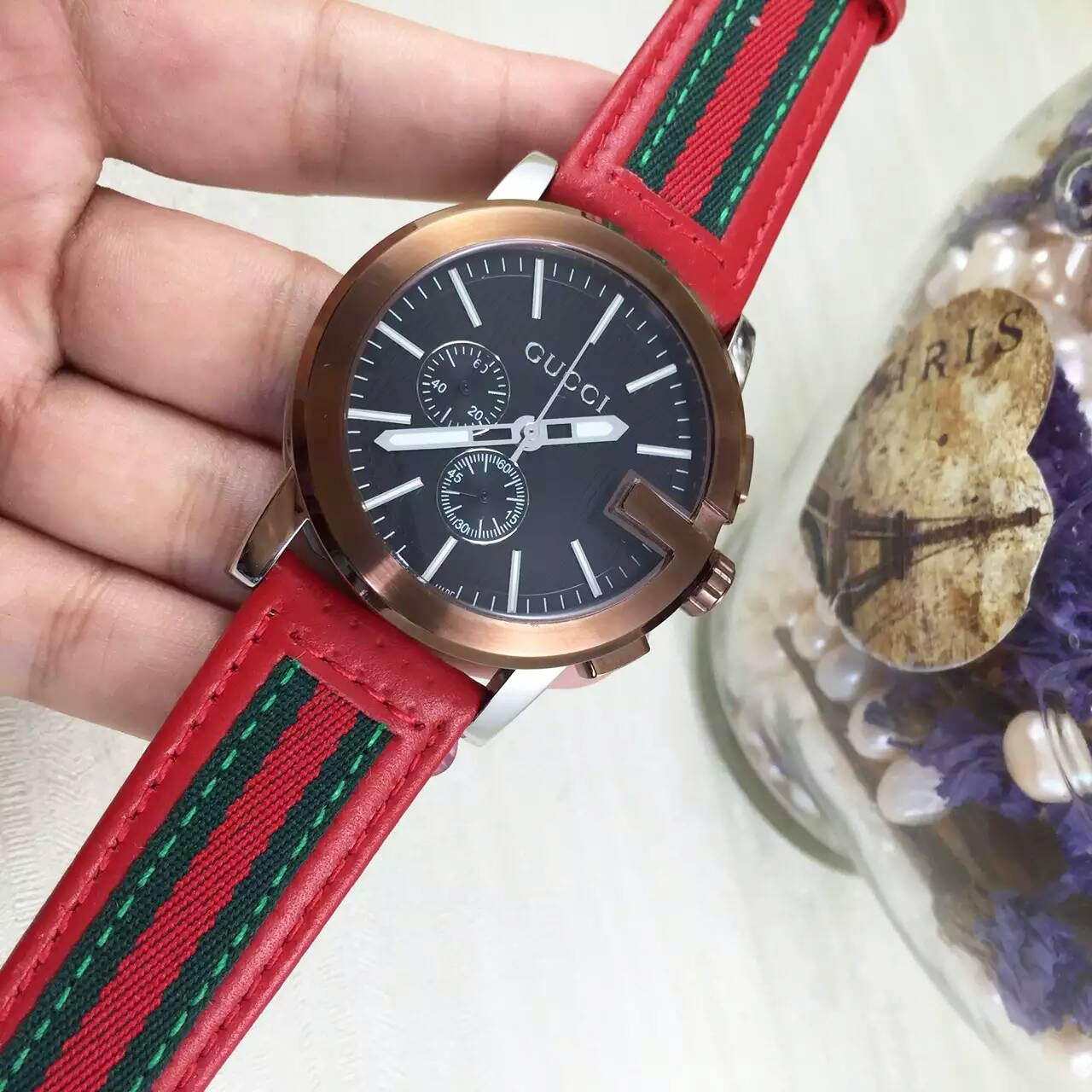 3A古馳 Gucci 單G系列男裝最高板本精品全新出貨 進口計石0S石英機芯 霸氣外露