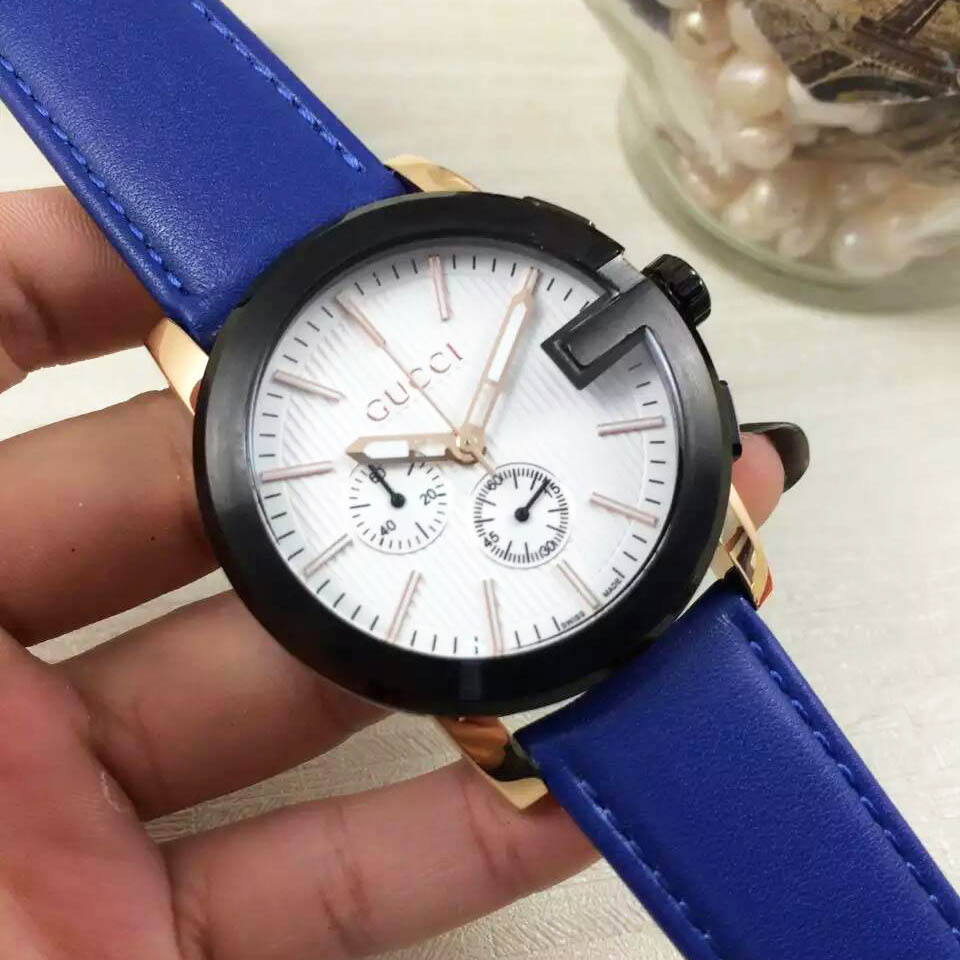 3A古馳 Gucci 單G系列男裝最高板本精品全新出貨 精鋼錶殼