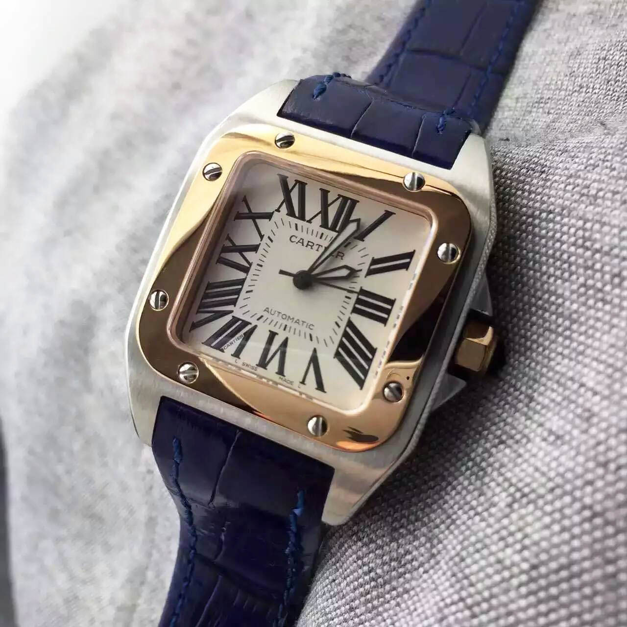 3A卡地亞 Cartier-Santos 100系列W20126*8女性機械錶 唯一一家精準正品尺寸的廠家