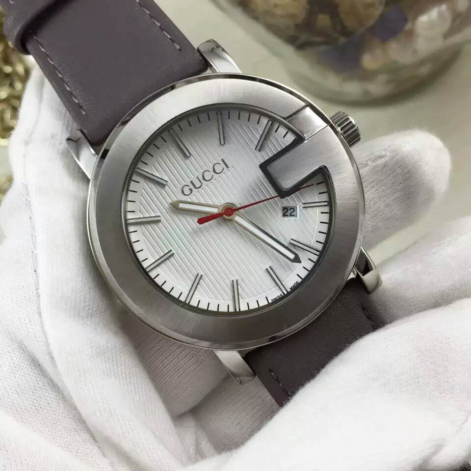 3A古馳 Gucci 單G系列男款最高版本 進口OS石英機芯 44mm 原裝針扣