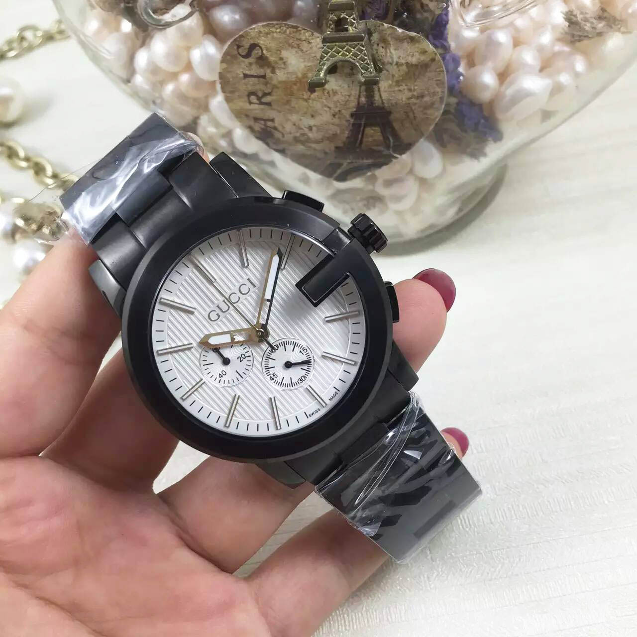 3A古馳 Gucci 單G系列男款最高版本 進口OS石英機芯