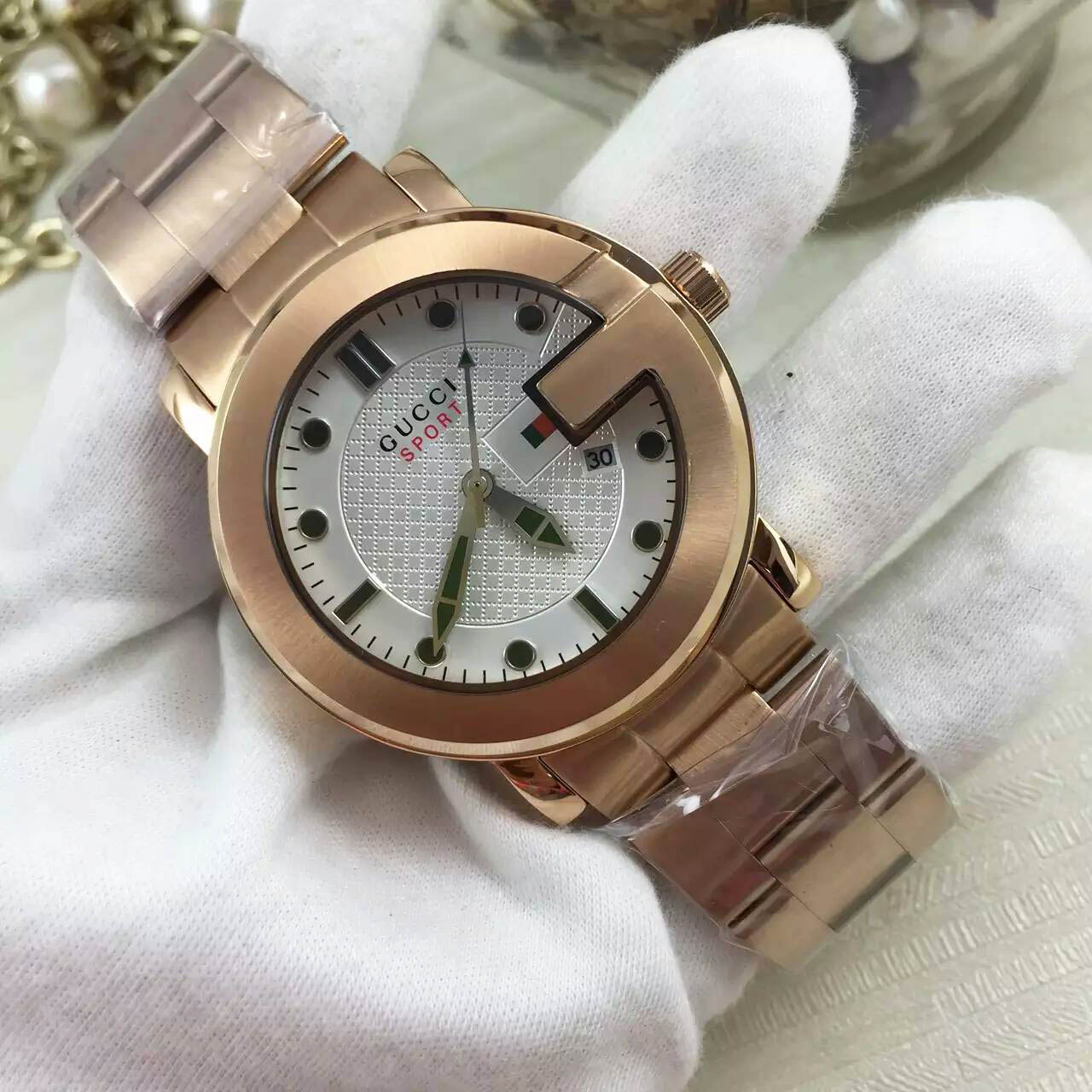 3A古馳 Gucci獨家訂制男仕單G系列搭載進口石英機芯 原裝針扣 霸氣外露