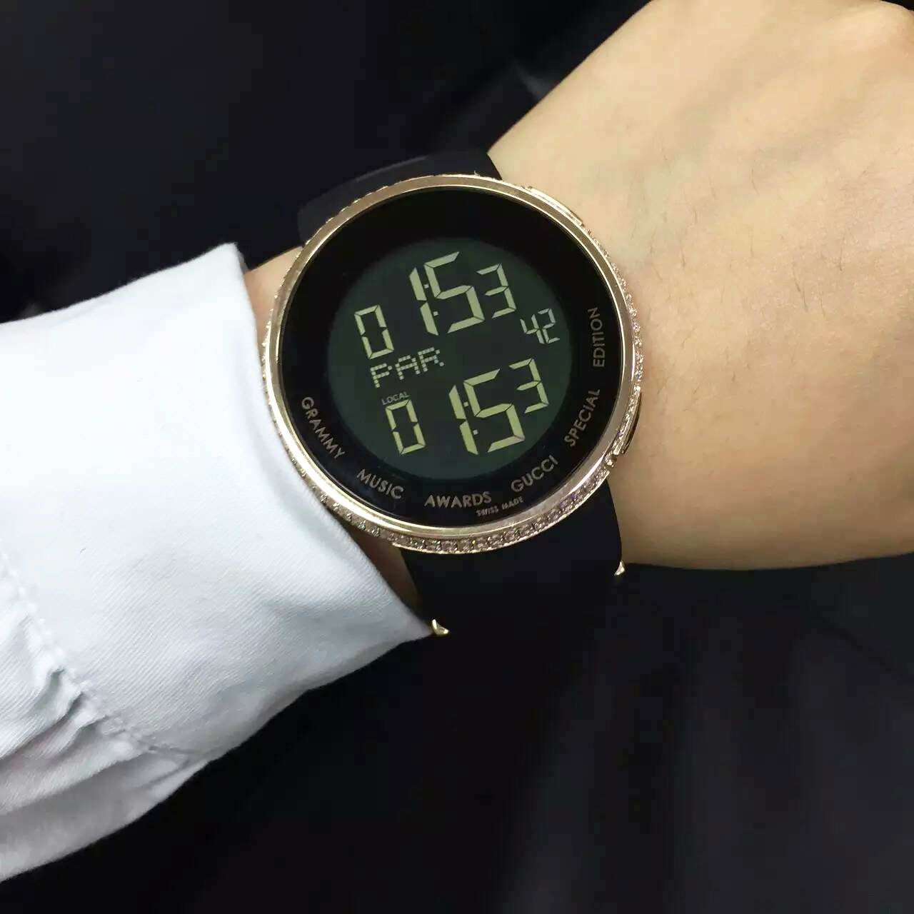 3A古馳 Gucci 電子顯示款搭載原裝機芯 1比1復刻 多時區設計 霸氣外露