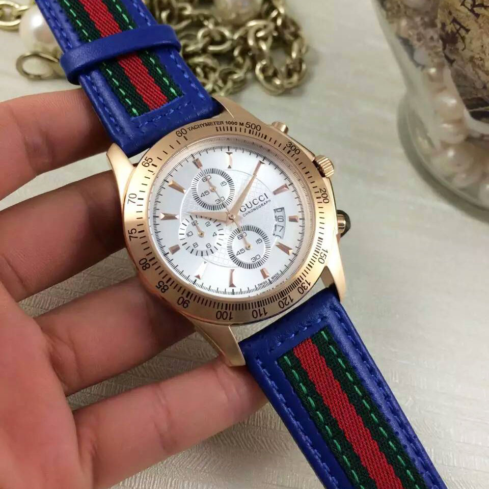 3A古馳 Gucci 男士新款最高版本首發搭載多功能石英跑秒機芯 直徑約42mm