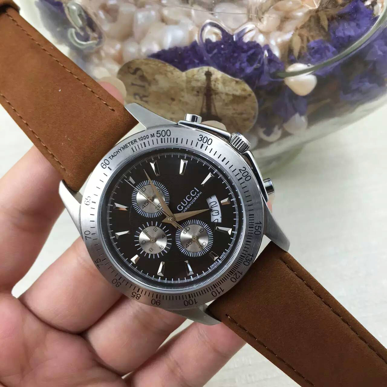 3A古馳 Gucci 男士新款最高版本首發搭載多功能石英跑秒機芯 新款推薦