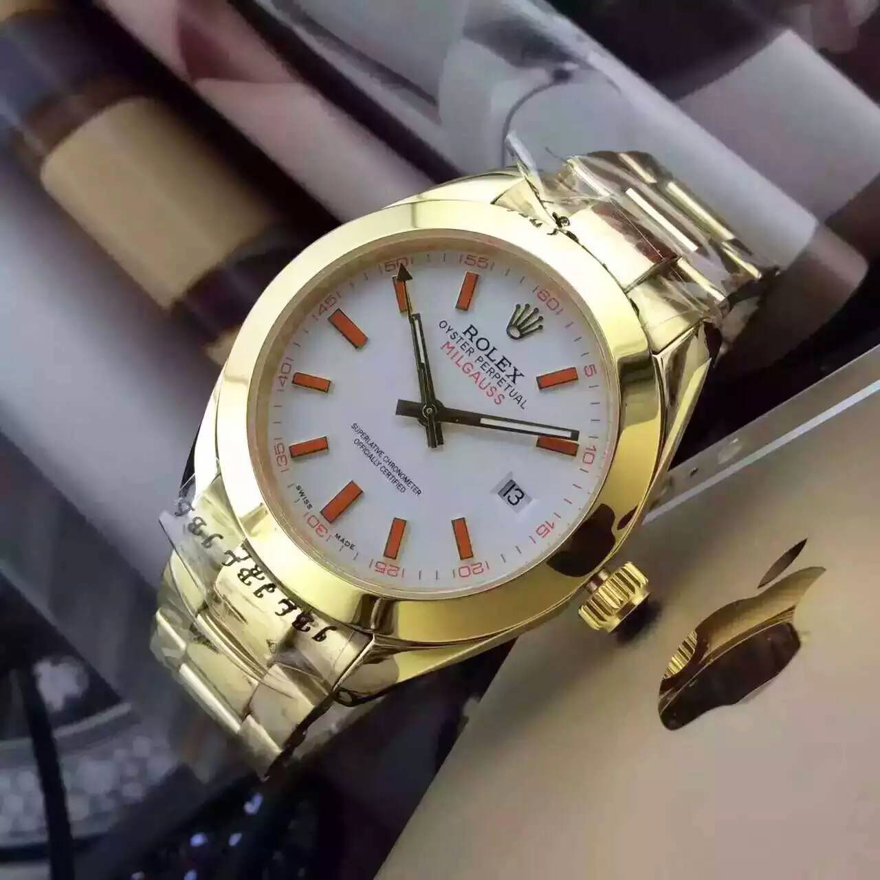 3A勞力士 Rolex Milgauss閃電系列新款男士時尚休閑全自動機械腕錶 搭載ETA2824機芯 藍寶石水晶玻璃鏡面