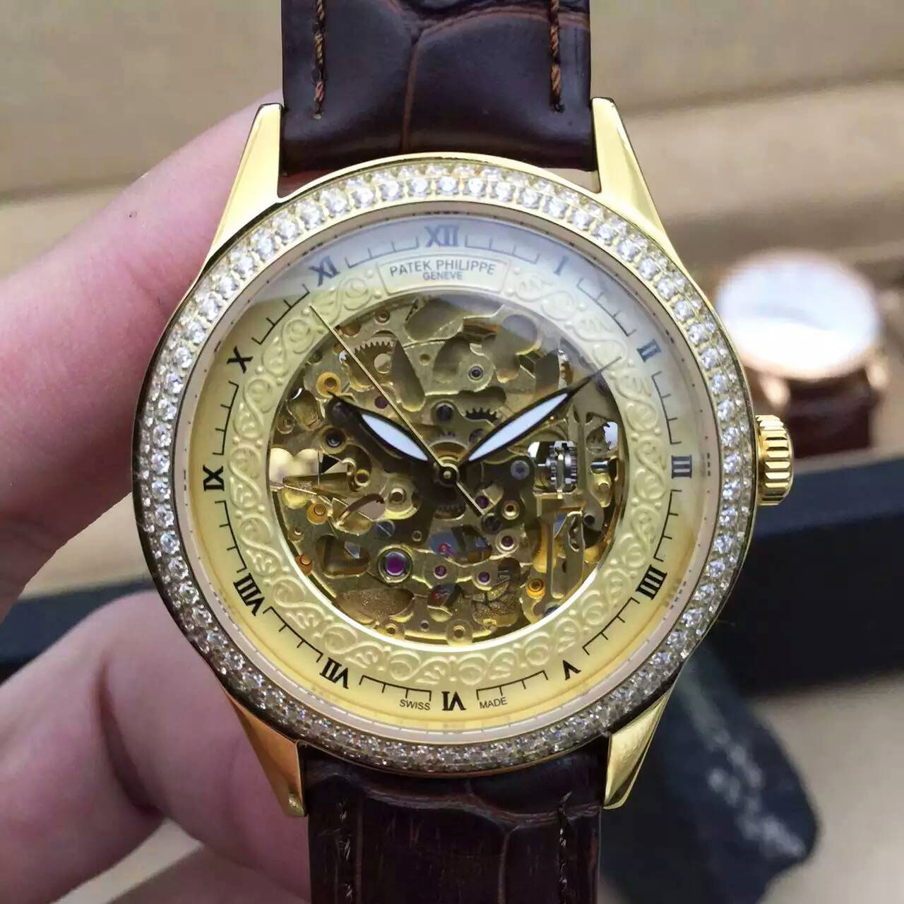 3A百達翡麗 PATEK PHILIPPE 最新款原裝進口8N24鏤空金機芯