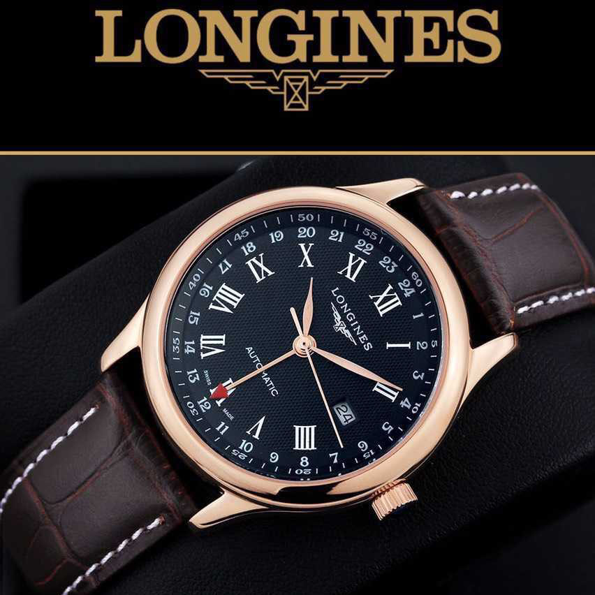 3A浪琴 Longines 名匠四針系列新款 專柜同款 24小時指針 帶時區功能 