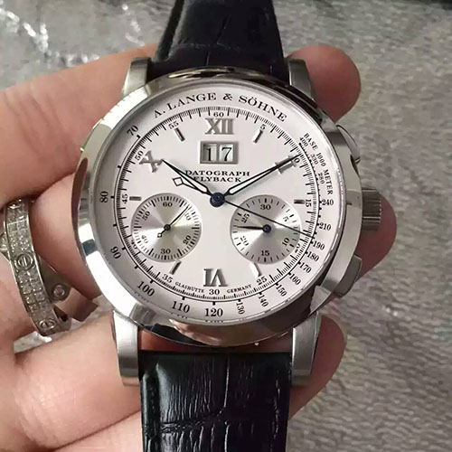 3A朗格 A. Lange & Sohne 萬年歷Datograph系列 搭載雙歷7750手動計時機芯 鍍藍膜水晶玻璃