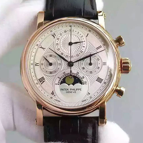 3A百達翡麗 Patek Philippe 多功能計時腕錶 搭載7750手動上鏈機芯 直徑40mm 厚12mm