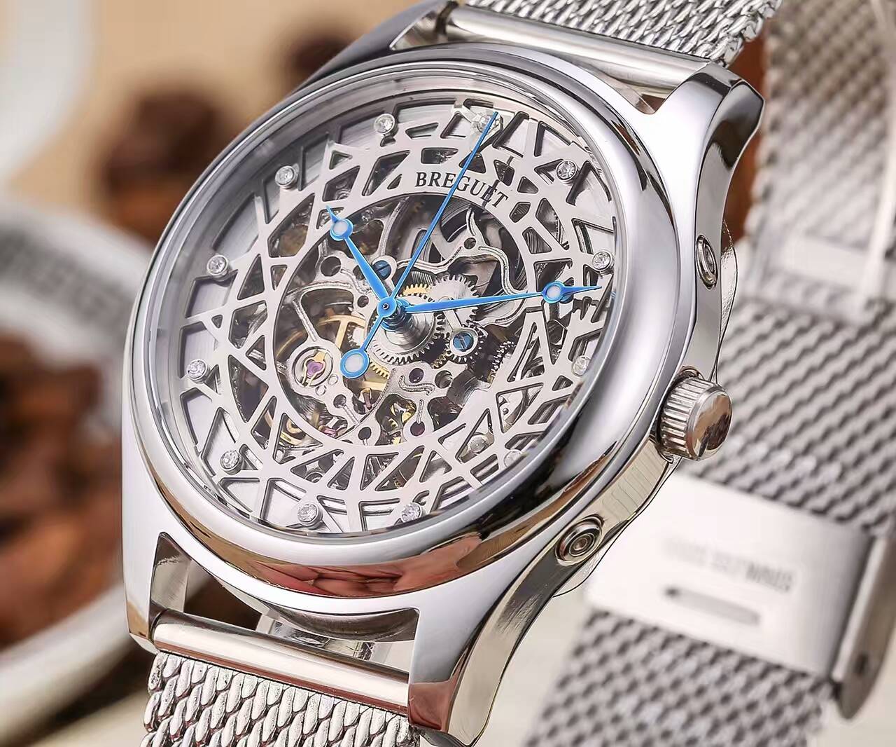3A寶璣 精品男士鏤空腕錶 頂級機械機芯 礦物質超強鏡面 精鋼錶帶 生活防水