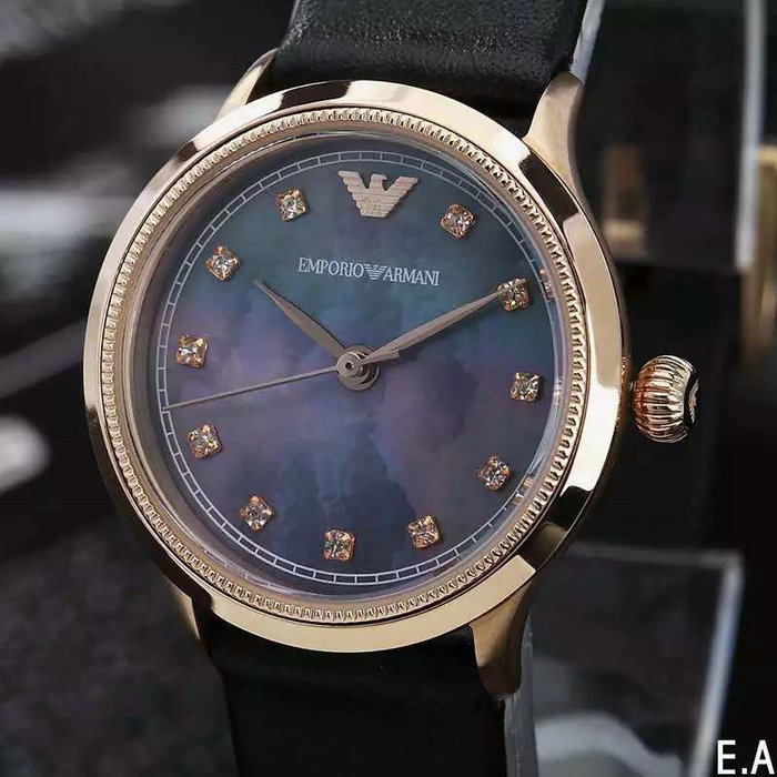 3A阿瑪尼Armani女錶AR1802石英機芯精鋼錶殼頂級礦物強化玻璃鏡面 皮帶