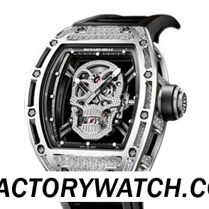 3A理查德·米勒Richard Mille RM 052 骷髅 鑲鑽 316L不鏽鋼 雙鍍膜 防刮藍寶石水晶