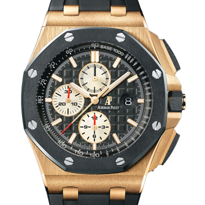 3A愛彼AP Royal Oak Offshore 皇家橡樹離岸型 26400RO.OO.A002CA.01 316L不鏽鋼錶殼 鍍玫瑰金  陶瓷錶圈