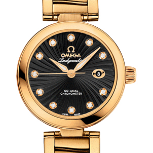 3A欧米茄Omega De Ville 碟飞 Ladymatic 425.60.34.20.51.002 18K黄金电镀 316不锈钢 蓝宝石水晶