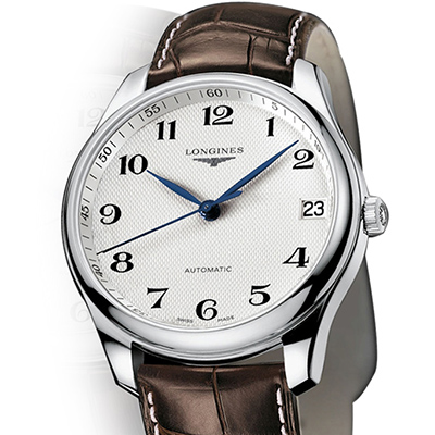 3A浪琴Longines Master Collection 名匠 L2.518.4.78.3 藍寶石水晶抗反光水晶 白色錶盤 數字刻度