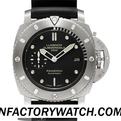 3A沛納海Panerai TUTTONERO PAM00438 PAM438 亞洲ETA-7750-2自動機械機芯改裝  磨砂钛金屬錶殼 黑色橡膠錶帶