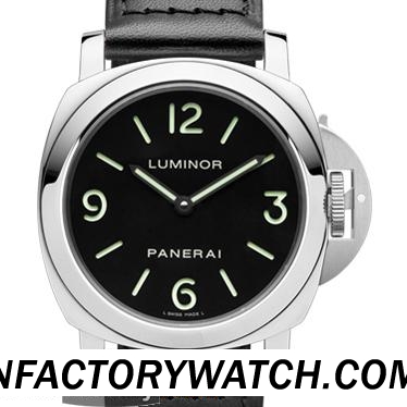 3A沛納海Panerai LUMINOR BASE Pam00112 Pam112 洲版ETA-6497-2 17J 手上鏈機械機芯 316F不鏽鋼錶殼 