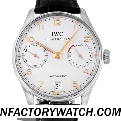3A萬國IWC Portuguese 葡萄牙 IW500114 亞洲自動機芯，21,600vph 316L精鋼 防劃藍寶石水晶與AR