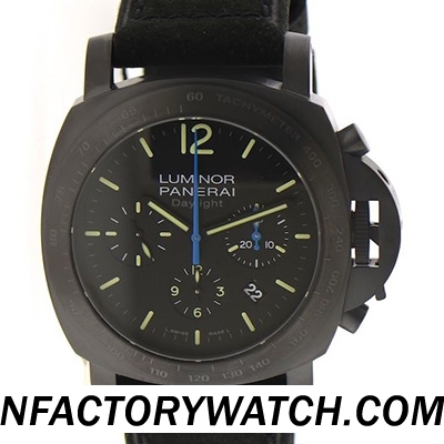 3A沛納海 Panerai LUMINOR CHRONO DAYLIGHT PAM00363 藍寶石防刮鏡面 黑色字面 極強夜光