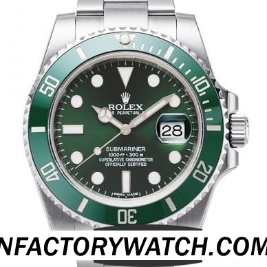 3A勞力士Rolex 潛航者 Submariner 116610LV 綠水鬼 V5 實心316F精鋼錶殼 藍寶石水晶 316F不鏽鋼錶帶 終極版