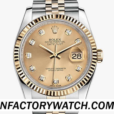 3A勞力士Rolex 日志型 DATEJUST 116233 香槟色 316F不鏽鋼 藍寶石水晶拱形玻璃